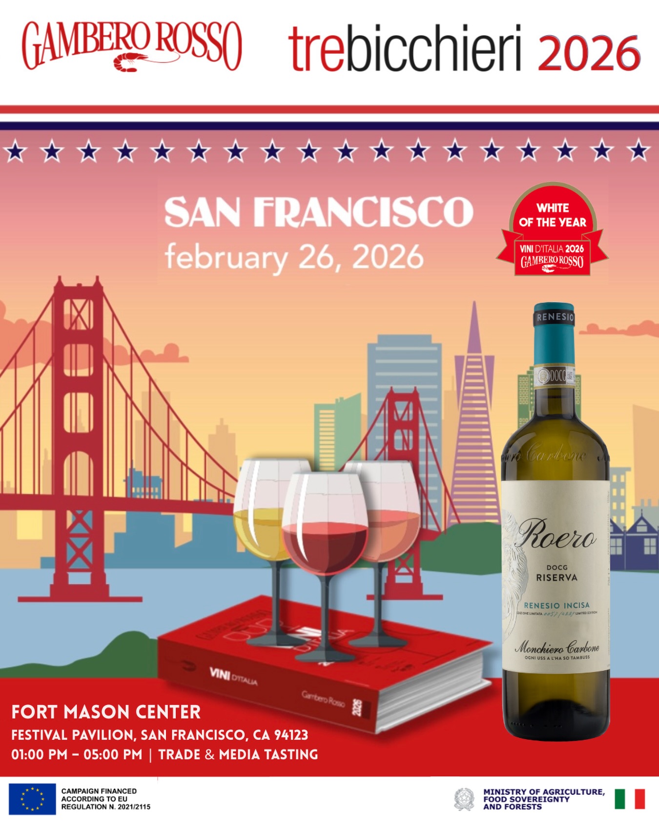 Il Tre Bicchieri World Tour 🌎✨ prosegue: prossima tappa a S. Francisco il 26 Febbraio!  Ci sarà il nostro Renesio Incisa 2020, Bianco dell’Anno, presentato dal nostro importatore @breakthrubevca !
-
-
The Tre Bicchieri World Tour 🌎✨ continues: next stop in S. Francisco on February 26th! The White of the Year Renesio Incisa 2020 will be presented by our importer @breakthrubevca ! 

#bestwhiteofitaly #renesioincisa #monchierocarbone #trebicchieri #topitalianwinesroadshow @gamberorossointernational