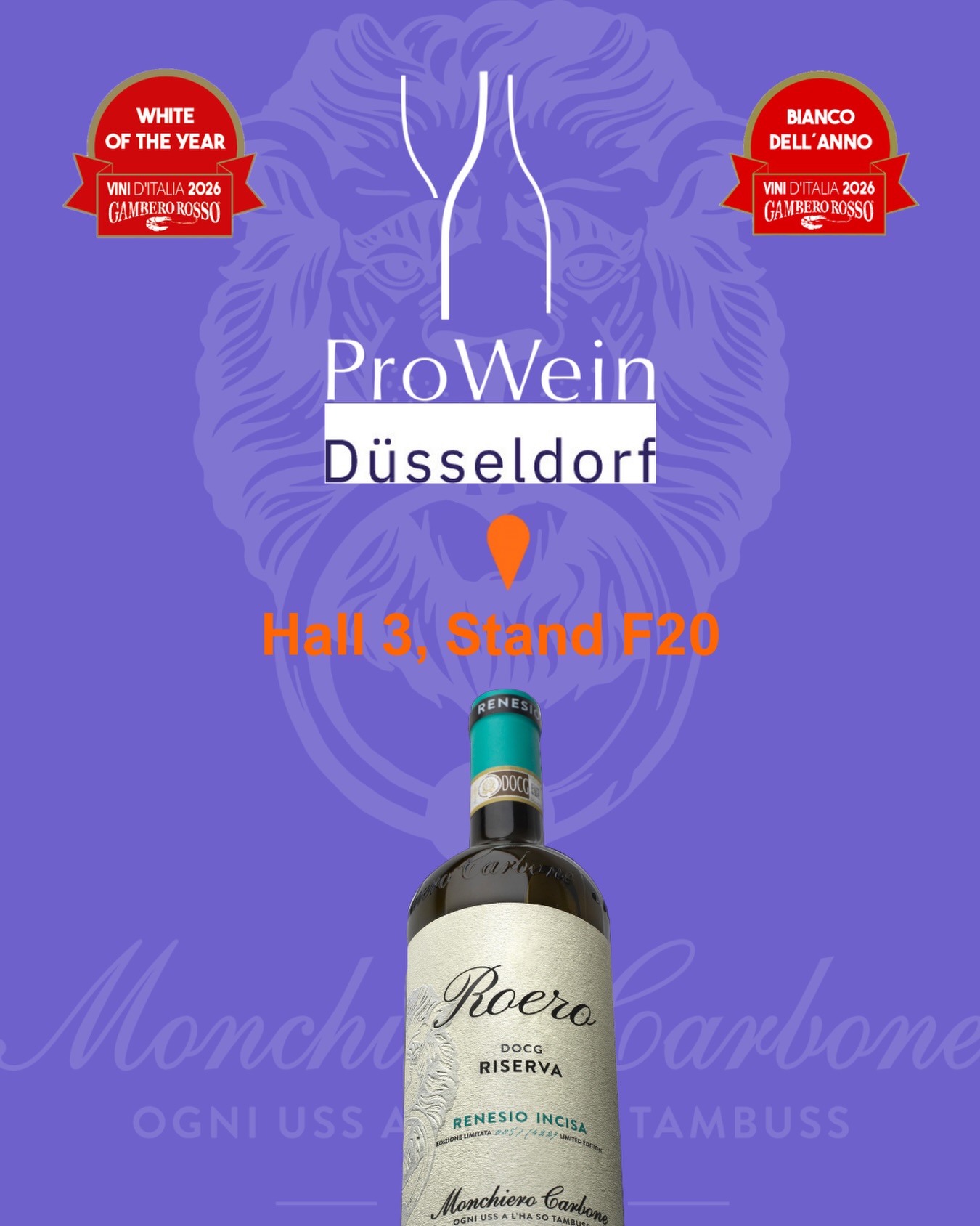 Manca poco a Prowein, chi verrà a trovarci? 
Dal 15 al 17 Marzo ci trovate a Düsseldorf con tutte le nuove annate pronte da farvi assaggiare:

📍Hall 3 stand F20

-
Prowein is just around the corner, who will come to visit us?
From March 15 to 17 you will find us in Düsseldorf with all the new vintages ready for you to taste:

📍Hall 3 stand F20

@prowein_tradefair 
#monchierocarbone #prowein #piemontewine #monchierocarbonewinery 

🇪🇺 CAMPAIGN FINANCED ACCORDING TO EU REGULATION N. 2021/2115
🇮🇹 MINISTRY OF AGRICULTURE, FOOD SOVEREIGNTY AND FORESTS