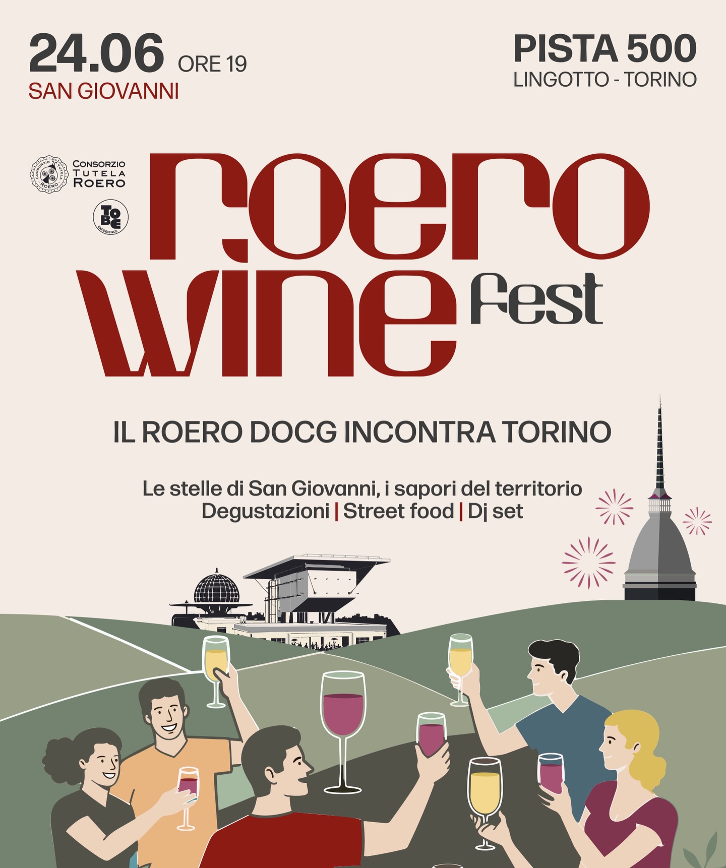 Il Roero incontra Torino sotto le stelle di San Giovanni! ⭐️ ✨🍷
Un percorso tra 110 etichette, tra cui i nostri Roero e Roero Arneis, accompagnati da musica e street food, sulla terrazza più panoramica di Torino, aspettando il tramonto e i fuochi 🎆di San Giovanni! 

Quando: 24 giugno 
Dove: Pista 500 del Lingotto
A che ora: dalle 19

Obbligatoria la prenotazione, riserva il tuo posto cliccando il link in bio dell’organizzatore @consorziotutelaroero 
-
-
The Roero meets Turin under the stars of San Giovanni! ⭐️ ✨🍷
A path between 110 labels, including our Roero and Roero Arneis, accompanied by music and street food, on the most panoramic terrace in Turin, waiting for the sunset and the fireworks 🎆 of San Giovanni!

When: June 24
Where: Lingotto Track 500
At what time: from 7 pm

Reservation required, reserve your place by clicking on the link in the organizer’s bio @consorziotutelaroero

#roerowinefest #roero #roerowines #winetasting