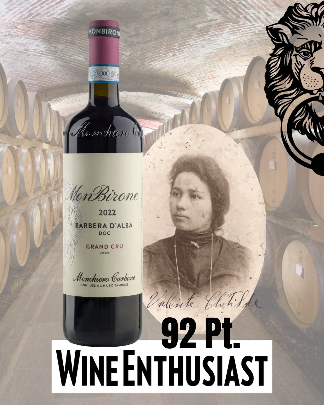92 punti da @WineEnthusiast per il nostro Monbirone Barbera d’Alba Doc 2022! 🍷
Un punteggio eccellente che premia il nostro Grand Cru storico. Da quando nel 1918 la bisnonna Clotilde Valente acquistò il primo appezzamento su questa iconica collina di Canale, la Barbera fa parte del DNA di Monchiero Carbone!
-
-
92 points from @WineEnthusiast for our Monbirone Barbera d’Alba Doc 2022! 🍷

An excellent score that rewards our historic Grand Cru. Since in 1918 great-grandmother Clotilde Valente bought the first plot on this iconic channel hill, Barbera is part of Monchiero Carbone’s DNA!

#MonchieroCarbone #Monbirone #BarberadAlba #WineEnthusiast #grandcru