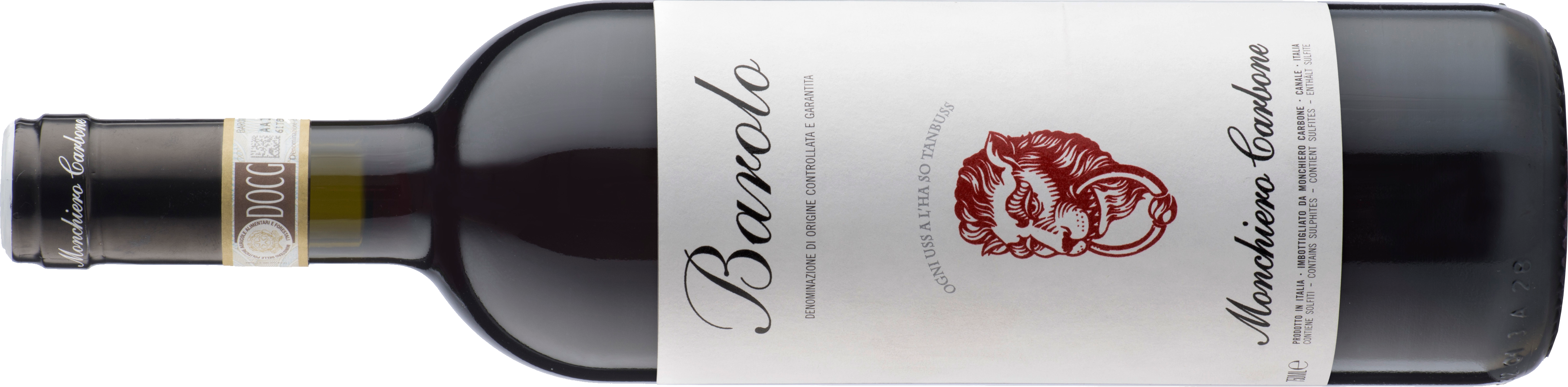 Bottiglia Barolo coricata