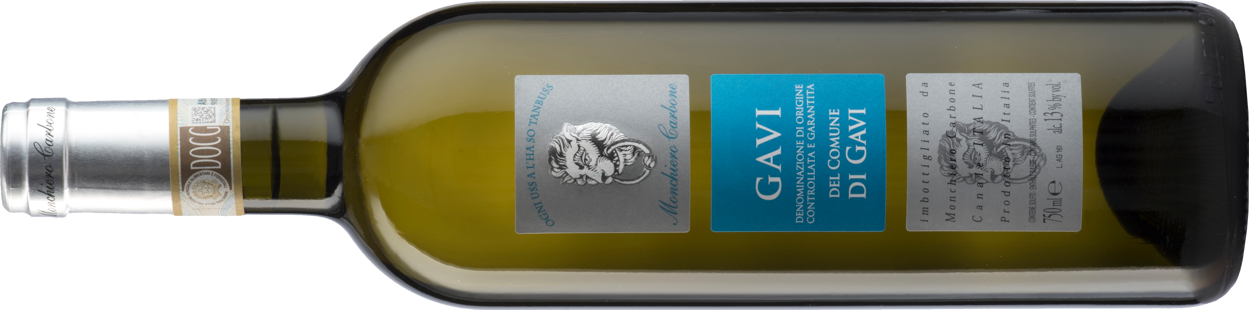 Bottiglia Gavi coricata