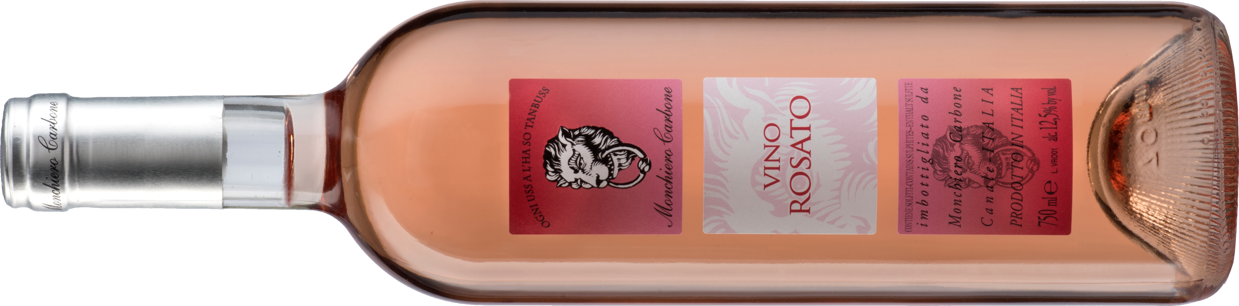 Bottiglia vino Rosato coricata
