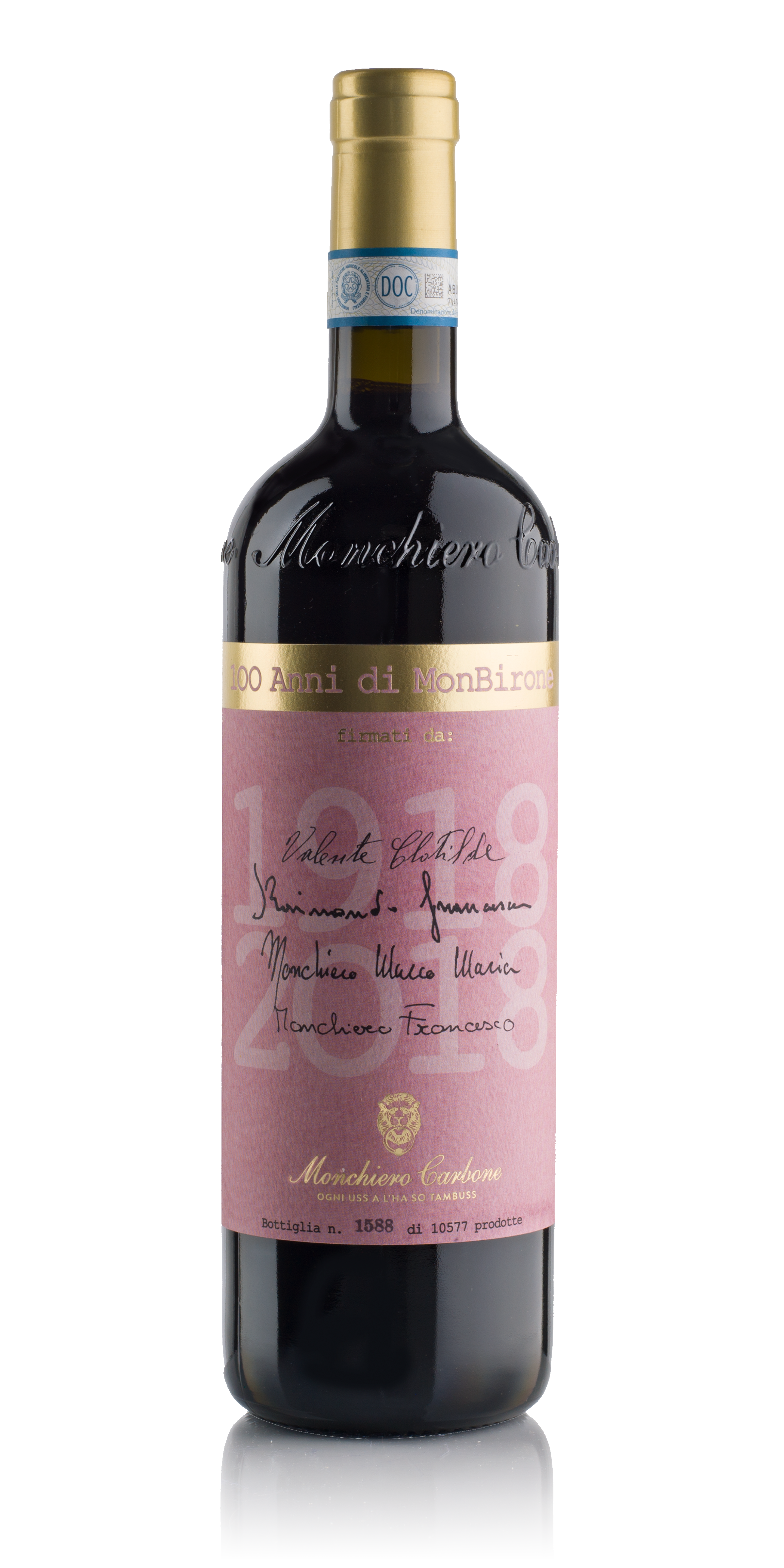 Bottiglia MonBirone Centenario Barbera d'Alba