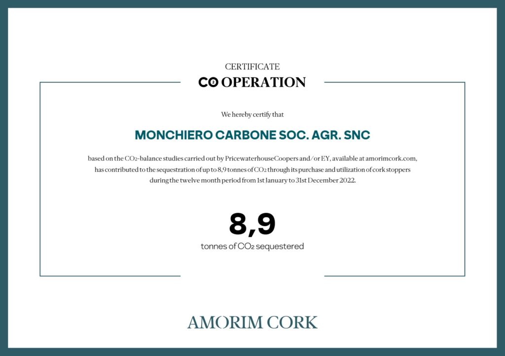 Amorim Cork Certificate 2022